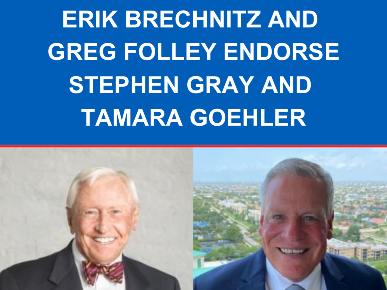 Erik Brechnitz and Greg Folley endorse Stephen Gray and Tamara Goehler